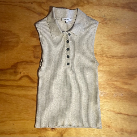 Madewell Owen Polo Sweater Tank - Picture 2 of 7